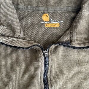 Carhartt Men's Khaki Zip-Up Sweater